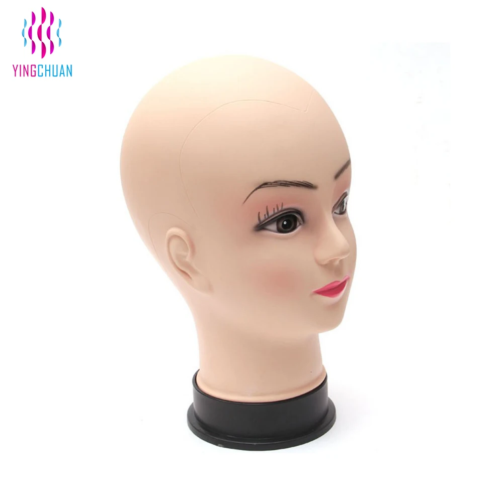 Cheap Hair Training PVC Mannequin Head