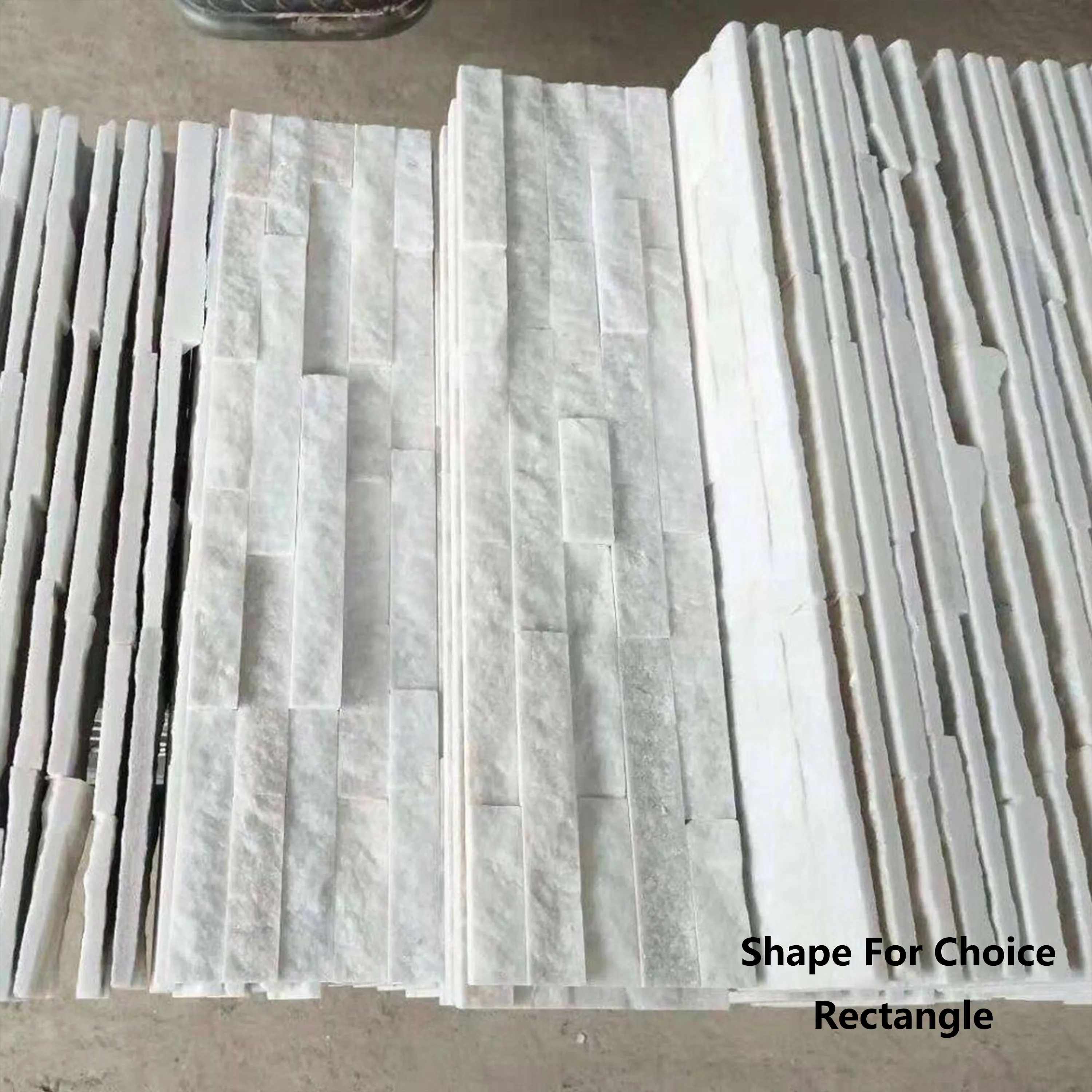 SHENLAN High Quality Natural White Quartzite Stone Cladding Exterior Stone Veneer Culture Stone