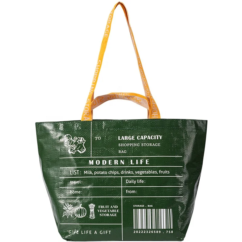 Customized Recyclable  pp Woven Shopping Cloth Bag Pp woven laminated Bag With Your Own Logo