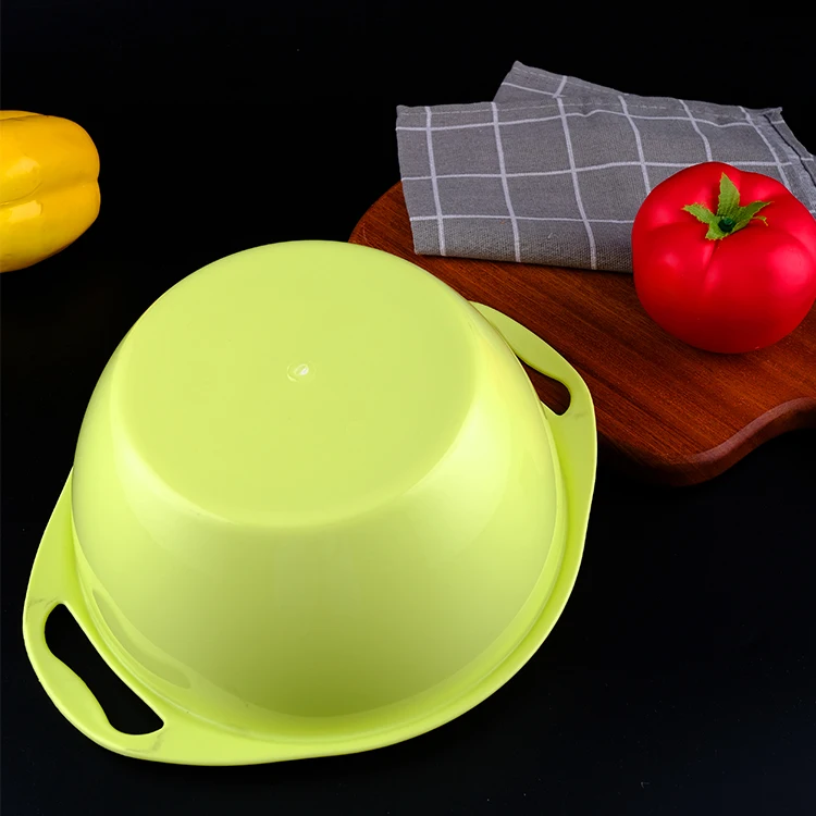 3PCS Factory Product  Stainless Steel Punching Basket With Plastic Bowl  for Washing Vegetable And Fruit