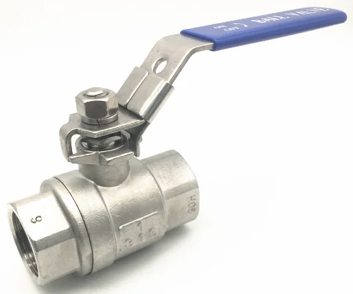 Stainless steel valve 1/2 male to 1/2 female Heavy duty handle with blue vinyl insulation 2 pc ball valve