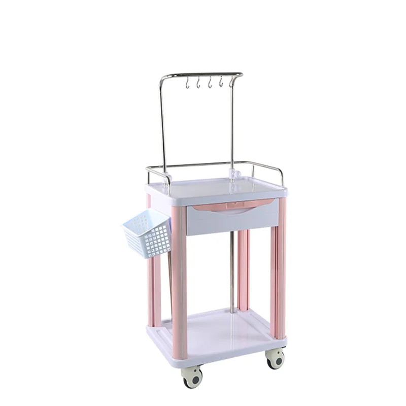 Hospital cart medical supply cart emergency medicine crash cart OEM abs medical trolley crash trolley