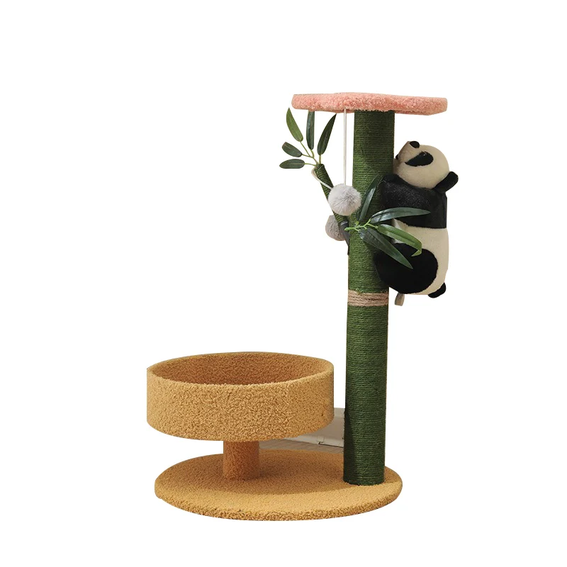 Best Selling Cat Scratching Post Tree Furniture Cat climbing frame sisal cat Scratcher  jumping platform integrated with nest