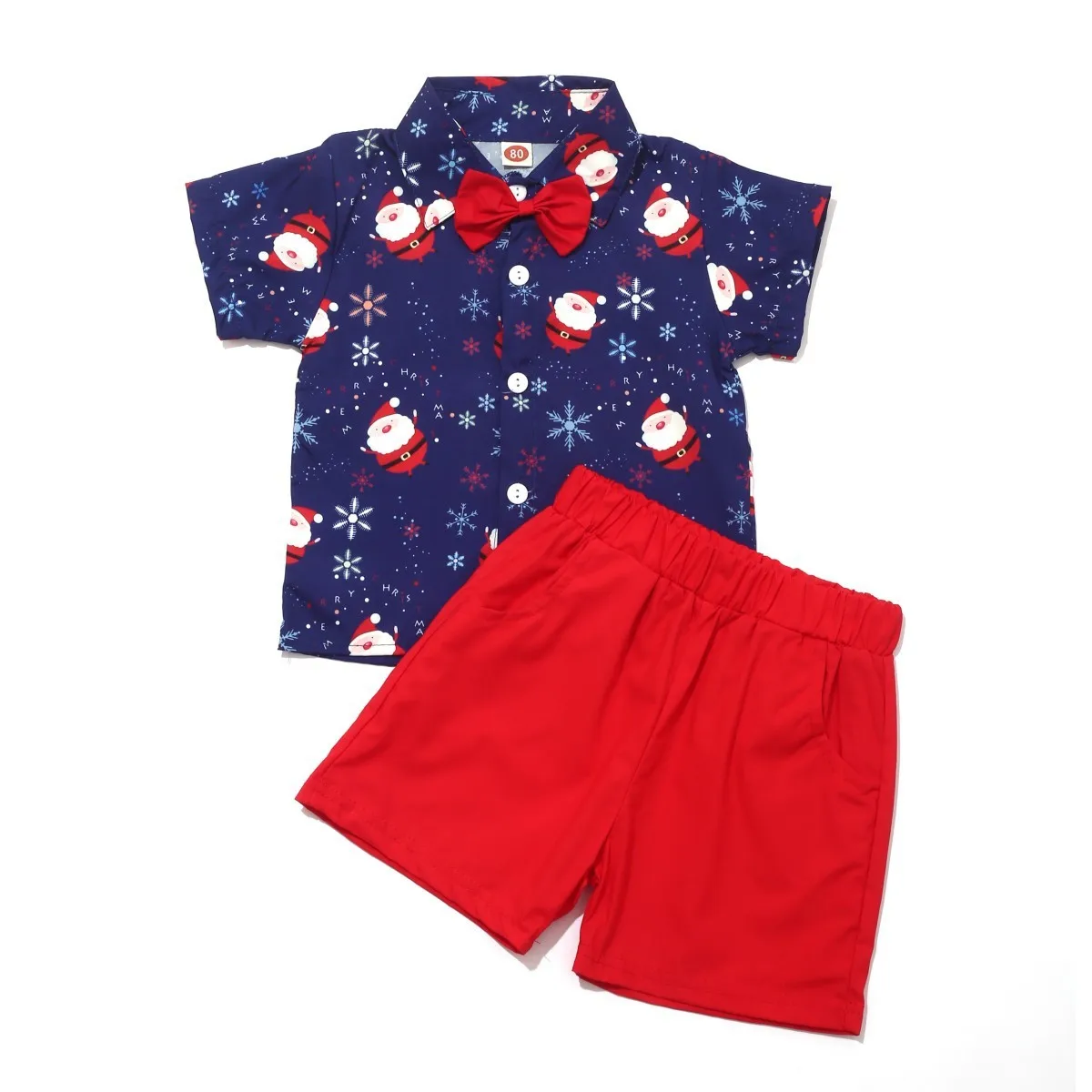 2 Pcs Fashion Boys Clothing Sets Summer Toddler Boys Shirts Christmas Baby Clothes