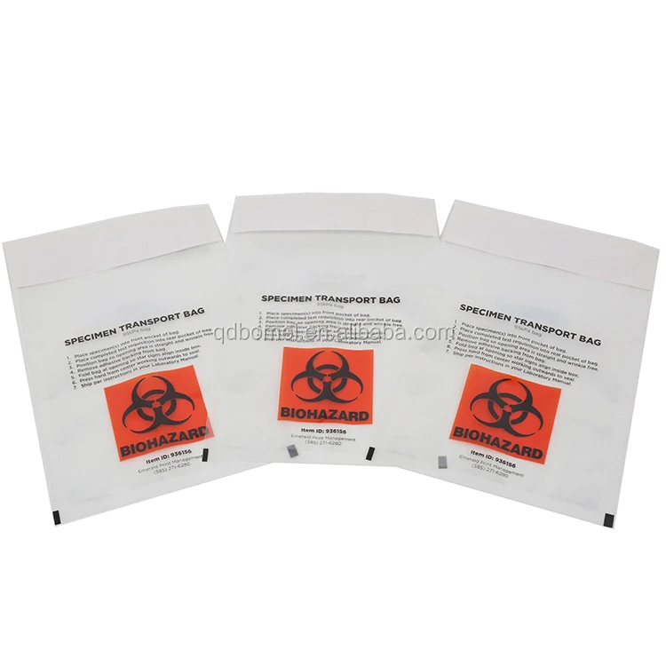 
95Kpa Plastic Hospital Transportation Transport Lab Chemotherapy Packaging Biohazard Specimen Bags 