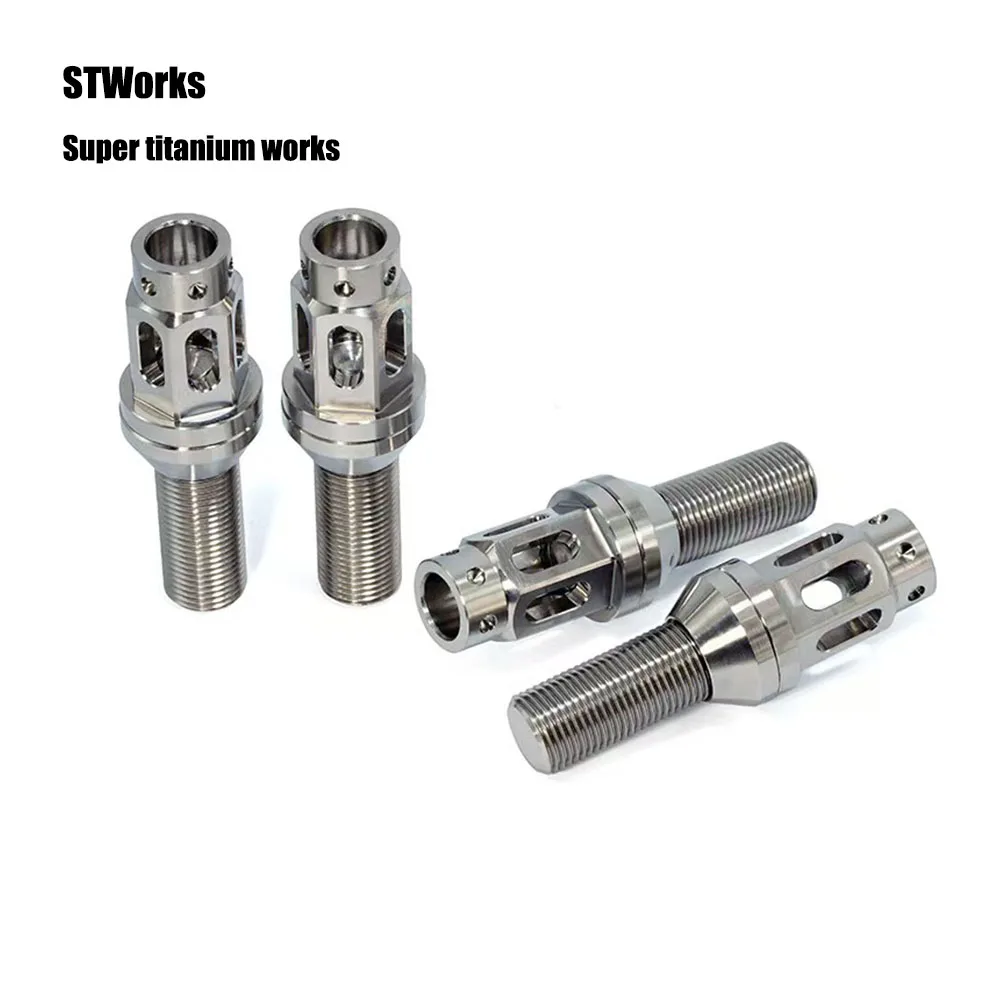 CNC Machining Custom conical seat  M14X1.25 /1.5Car Rim Bolts Titanium alloy Bolt auto modification