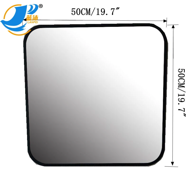 
4mm designer interior square decorative wall mirror silver mirror 