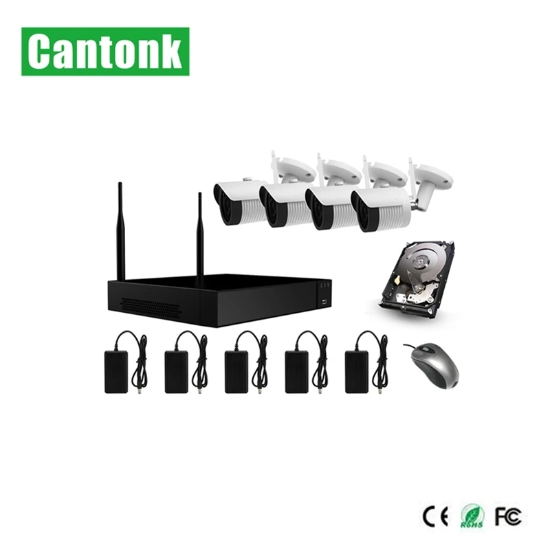 Cantonk wifi kit NVR cctv camera system wifi IPC bullet 2mp DVR System set