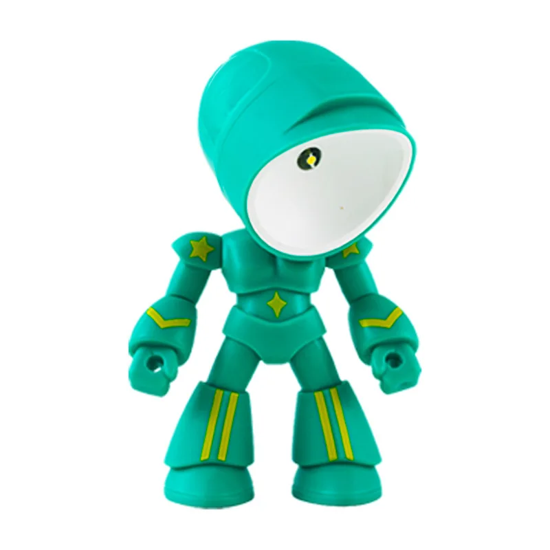 New style creative desktop led battery small portable desk lamp diy robot art deco table lamp