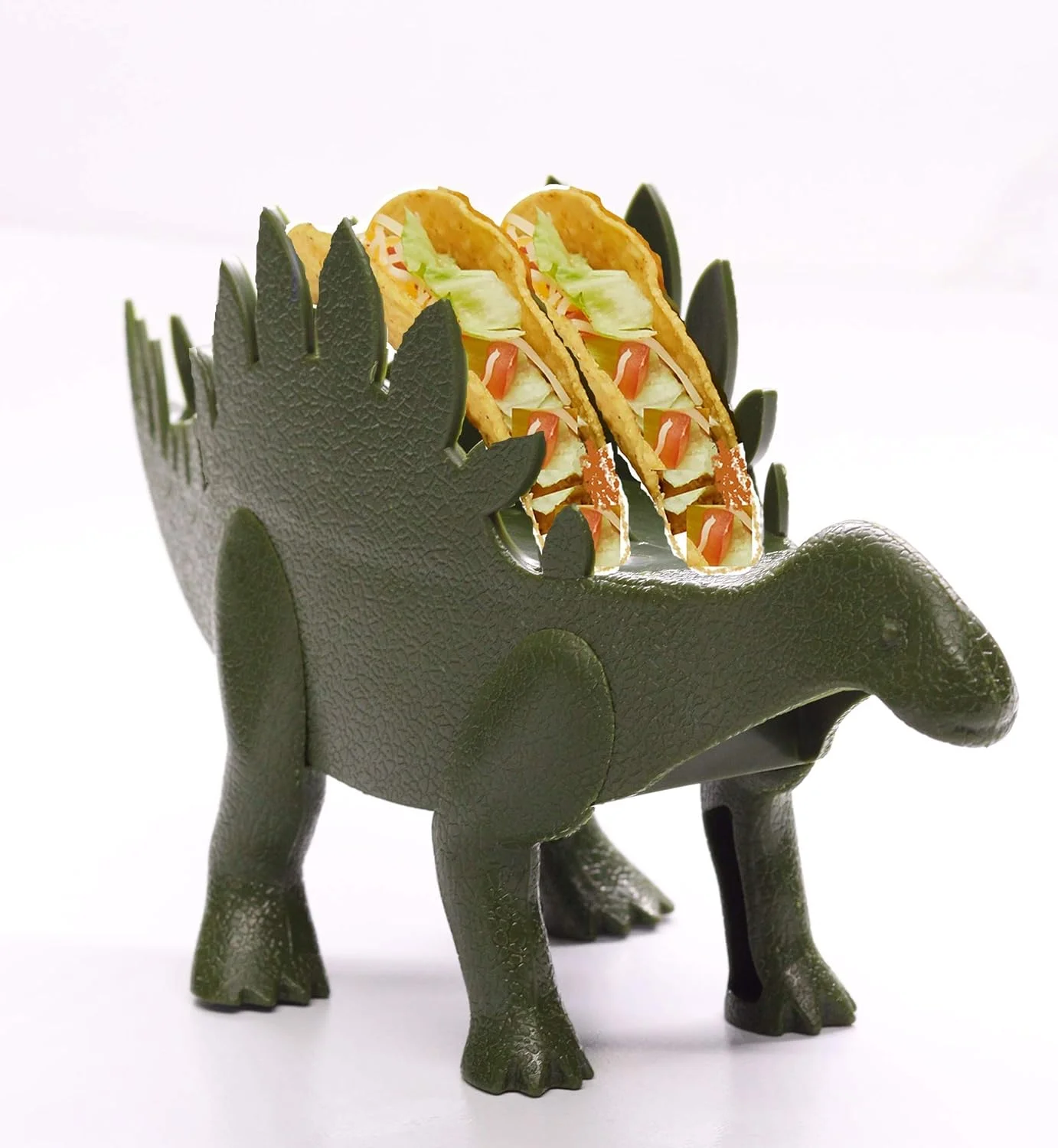 Kid at Heart Crafts Dinosaur Food Holder Fun Kitchen Gadgets - Taco Tuesdays Holder Party Accessory  Green