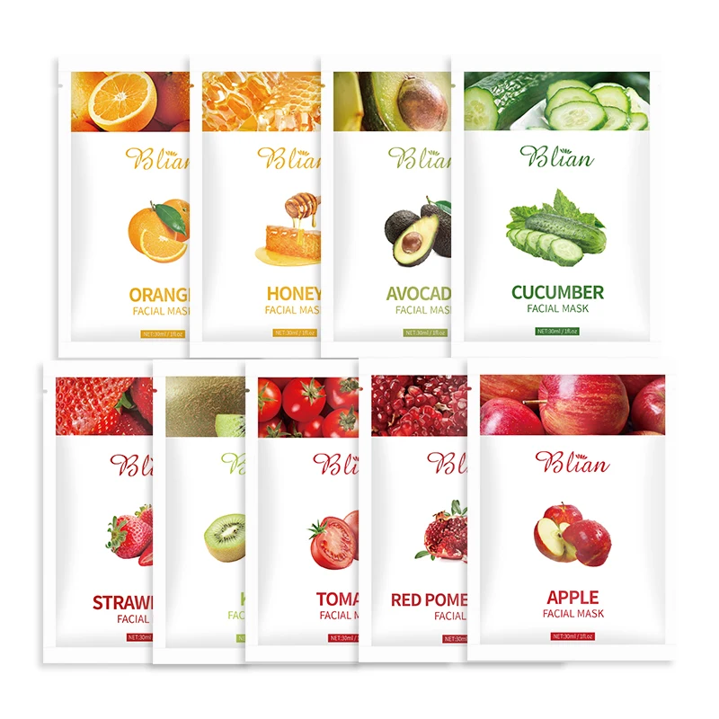 Новинка 2021, косметическая фабрика, лучшая Отбеливающая увлажняющая косметическая маска для лица, органический фруктовый зеленый чай, маска с медом алоэ вера