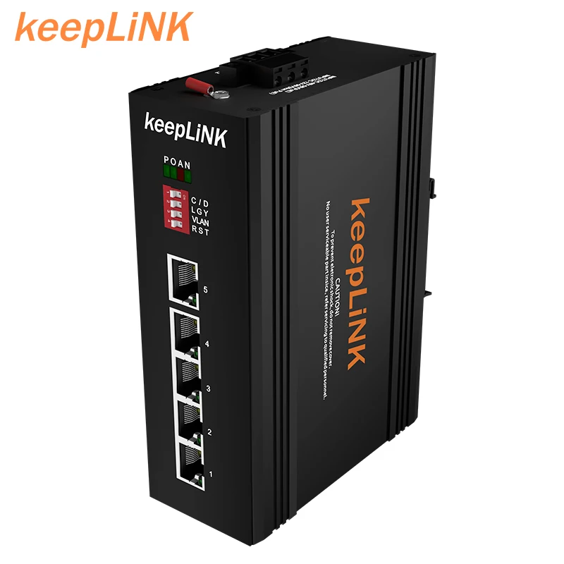  Промышленный Класс сети 5 портов Неуправляемый коммутатор Ethernet 100