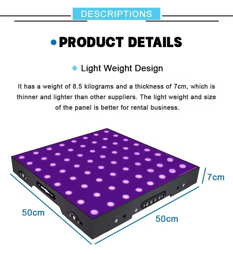 Wireless 3d star effect led sensor dance floor custom diy light up square glass magnetic led pixel dance floor with name 16 x 16