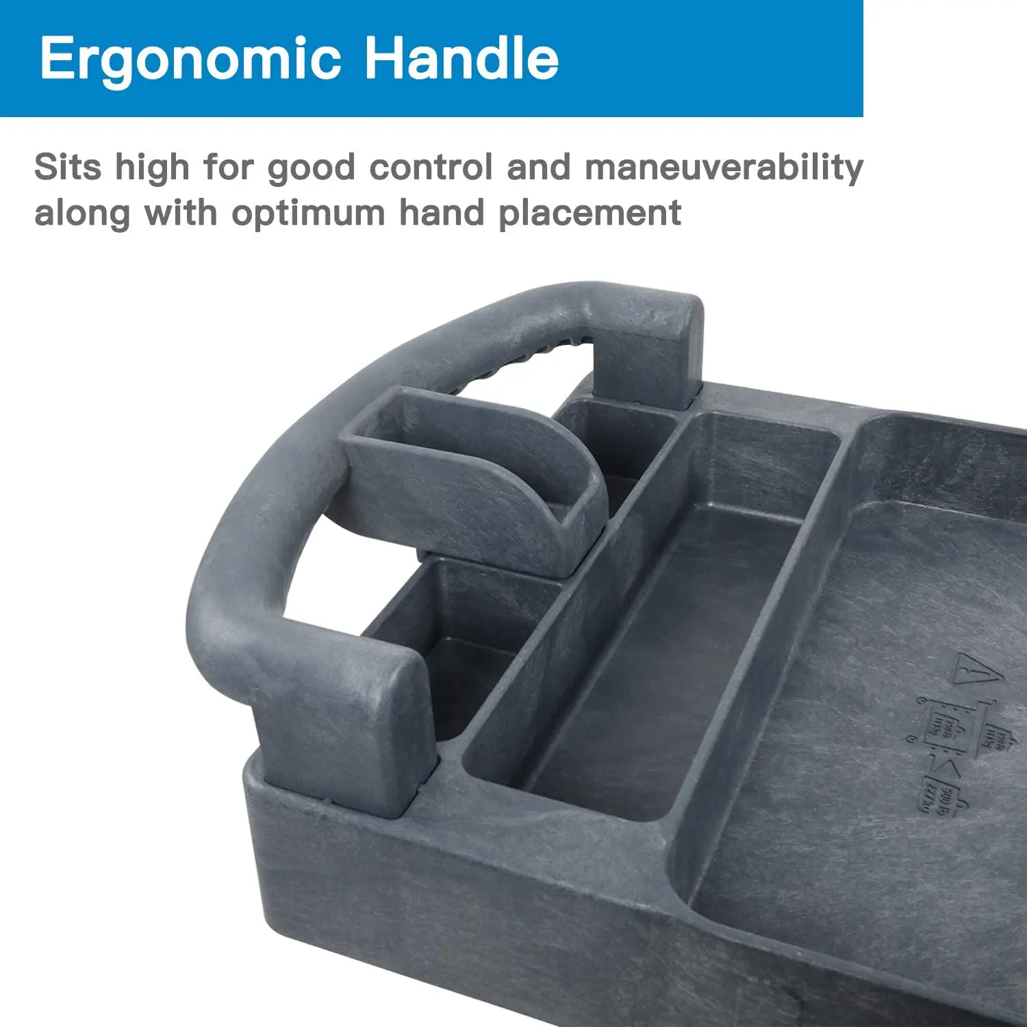 Eco-friendly Multifunctional Two Tray Handle 500lb Heavy Duty Plastic Utility Carts Service Trolley Rolling Tool Carts