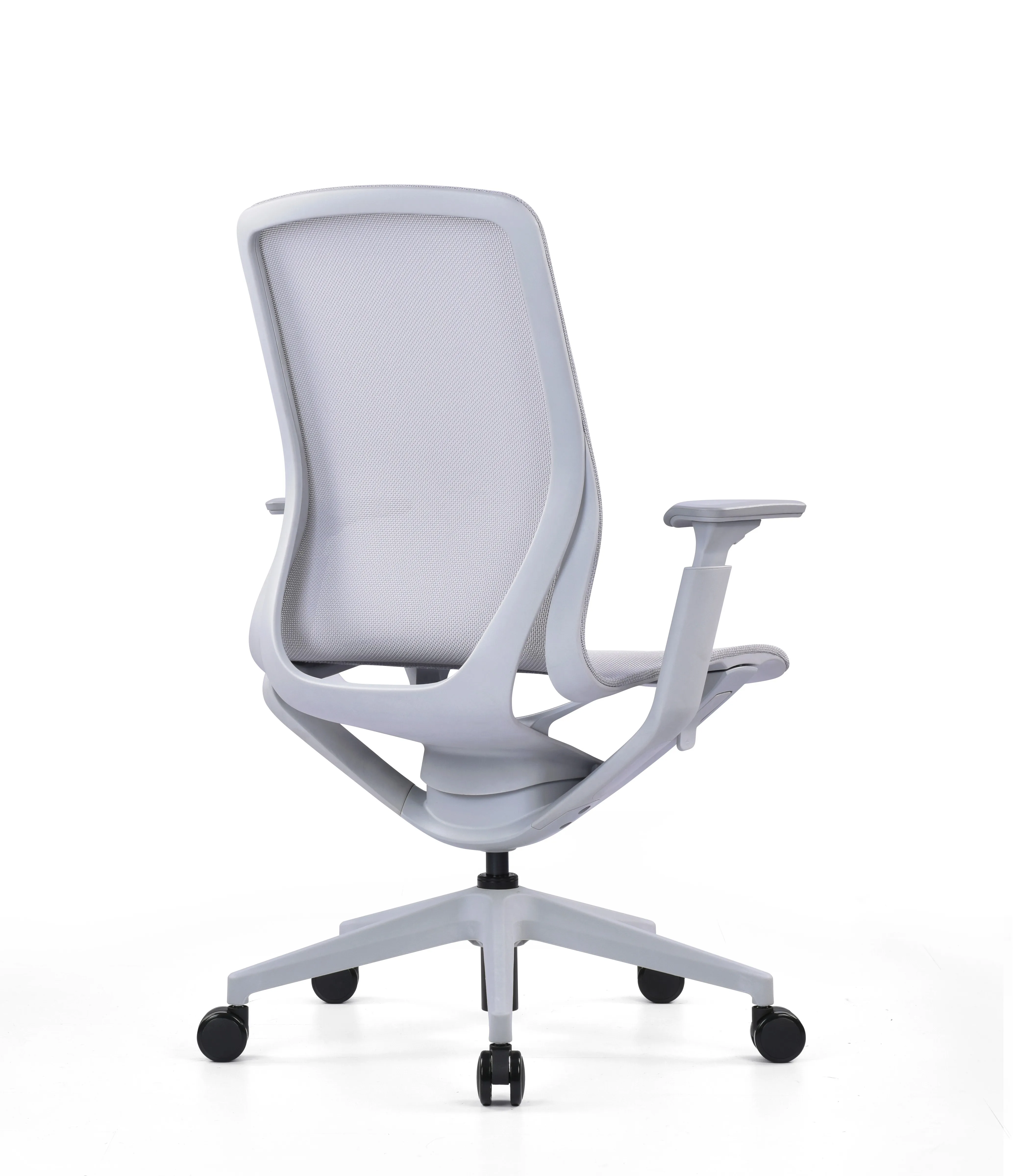 Factory Supply Feat Top Grey Color Office Mesh Chair Ergonomics Portable Moveable Office Chair