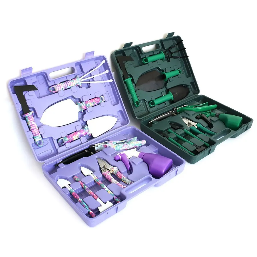 Garden Tools Set 10pcs Kits Sprayer Pruning Shear Grass Shear Tooth Claw Shovel Moss Shovel garden tool kits