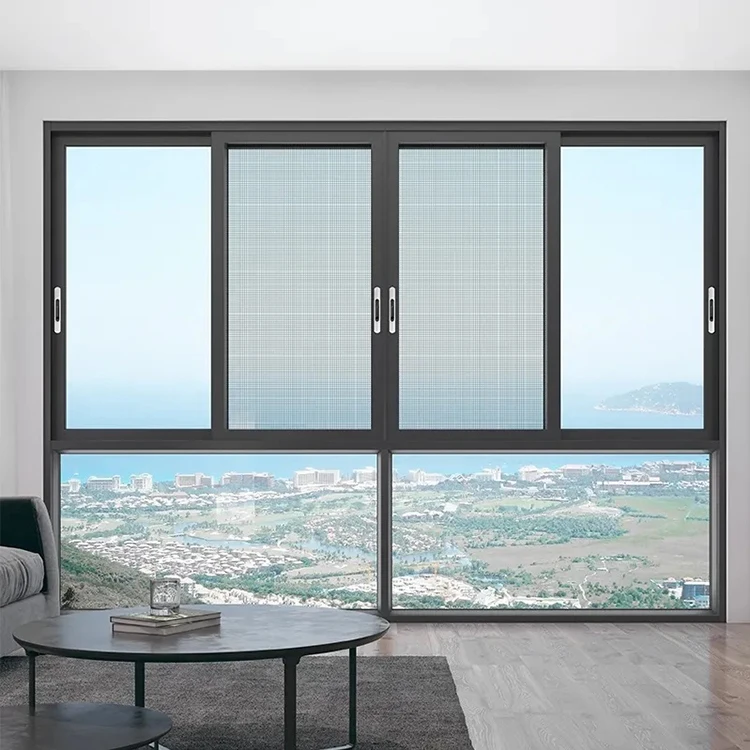 Modern Windproof Aluminum Window Designs House Aluminium Sliding Glass Others windows With Burglar Proof Design