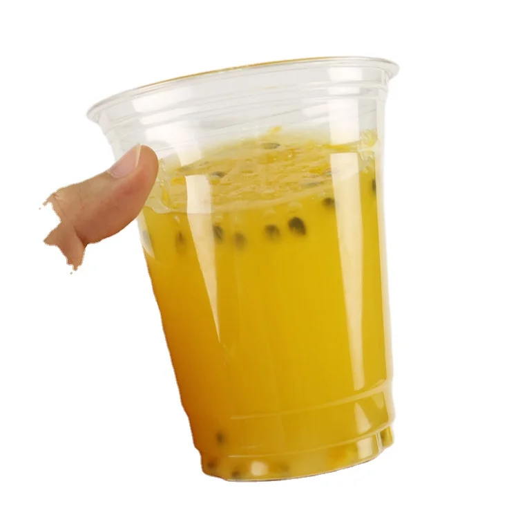 
700ml / 24oz Clear Plastic PET disposable drinking cup with customize logo printing 