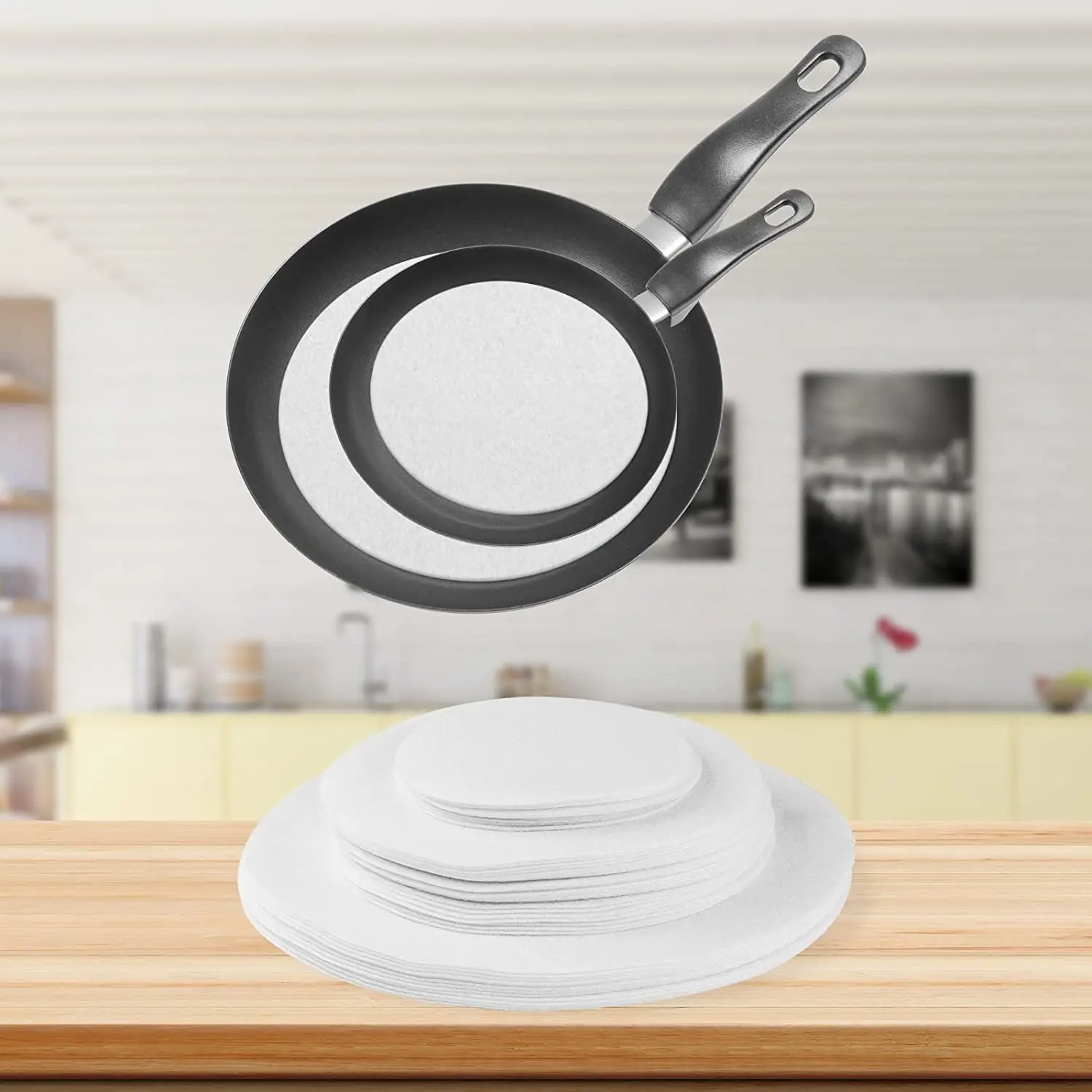 Popular Polyester round Plate Dividers Washable Dish Separators for Kitchen Dining Lightweight Mat Placemat Pad Easy to Clean