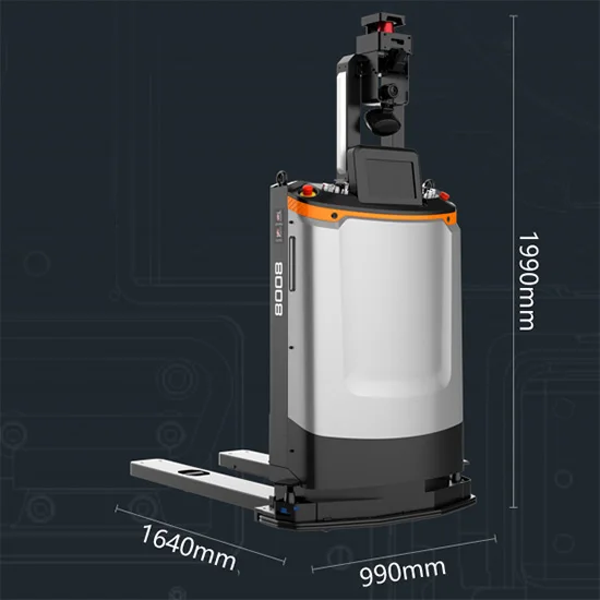 Intelligent Robotic Labor Saving Fmrutomated Forklift Laser Slam Navigation 600kg 1950mm Agv Forklift Robot
