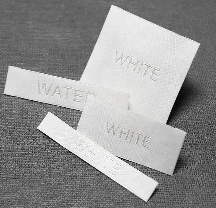 Luxury Custom Brand Clothing Label Private Logo Woven Clothes Labels for woman garment