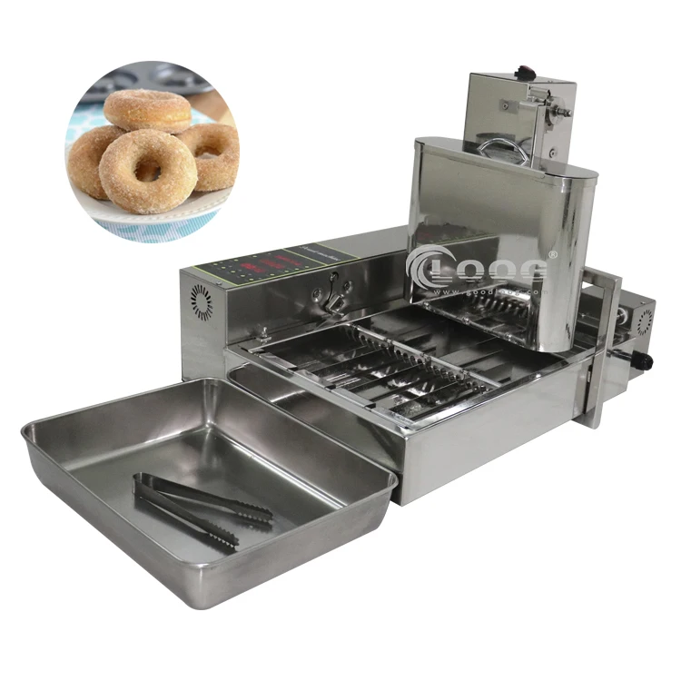 Commercial Catering Equipment 4 Rows Mini Donut Making Machine 110V 220V Electric Automatic Mini Donut Fryer Machine Maker