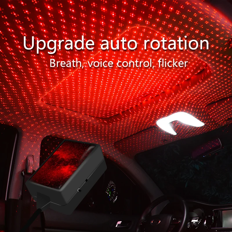 USB Decorative Light Universal Romantic LED Car Roof Star Night Lights Projector Atmosphere Lamp Decoration Lamp