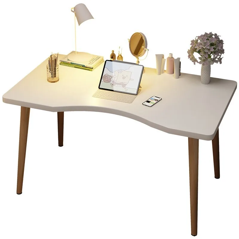 High-Quality Modern Simple White 15 Degree Comfortable Arc Computer Desk For Study Room