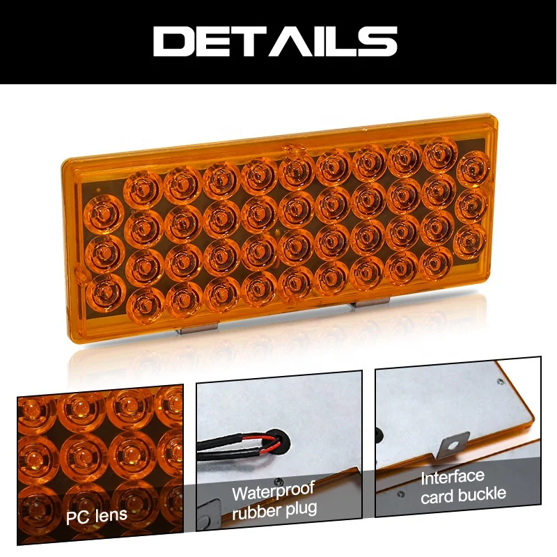 Waterproof Car Grille LED Flashing Lamp Strobe Light For Engineering vehicle Truck Security booth Forklift Bus Warning Light