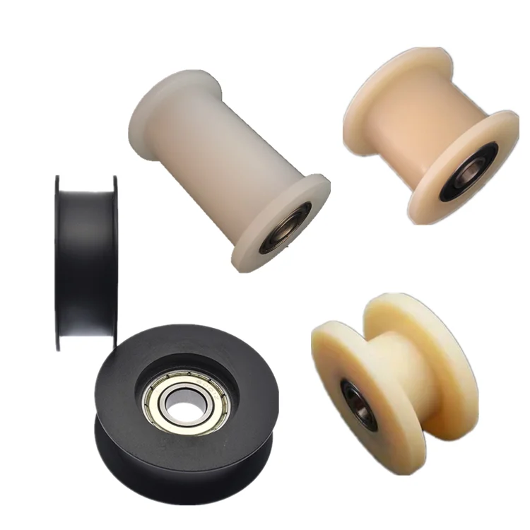 nylon sheaves wheels plastic slient pulley with Bearing  wire rope pulley plastic H-shaped bearing roller ID17/20/25/30MM