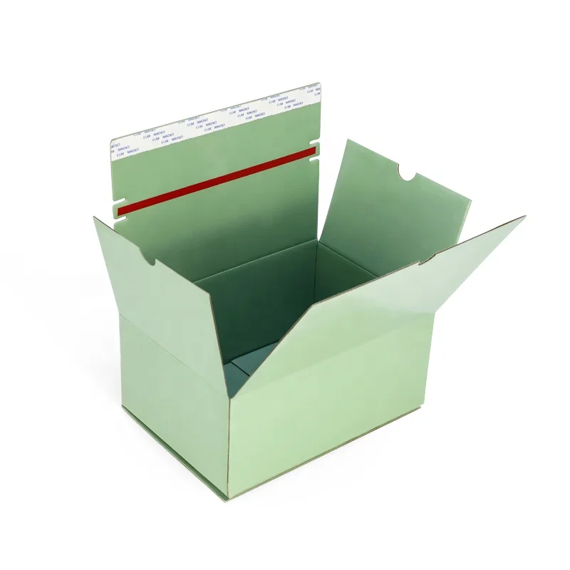 Luxury Custom gift Corrugated cardboard box packaging Tear Strip Printed self sealing mailer shipping boxes with logo packaging