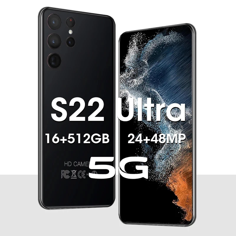 Original Smartphones S22 Ultra 16GB+512GB phone13 10-Core 5G LET Cellphones unlocked Dual SIM Long lasting battery phone