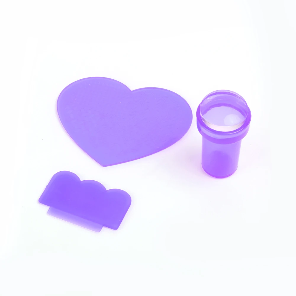 New Arrival DIY 7.2x5.6cm Clear Silicone Nail Art Stamper Scraper Jelly Nail Stamp for French Nails