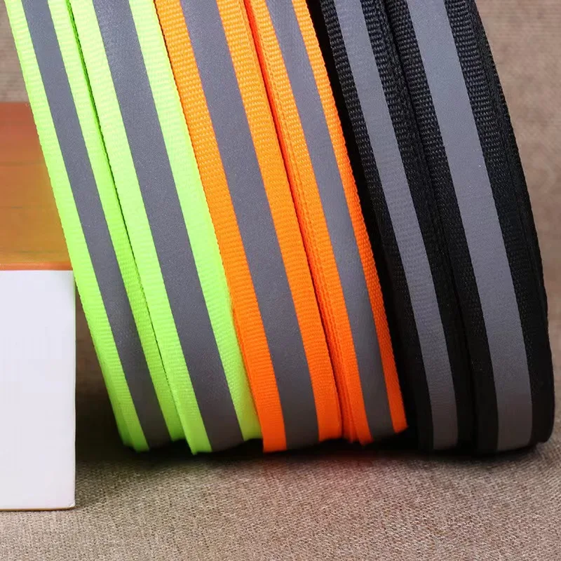 Collar Stripe Webbing 30mm Colorful Nylon Aramid 25 Mm 45mm Custom For Bags Reflective Webbing Fluorescent Nylon Webbing