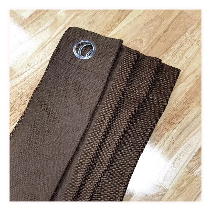 Factory wholesale high quality polyester stripe full blackout jacquard curtain for Living Room