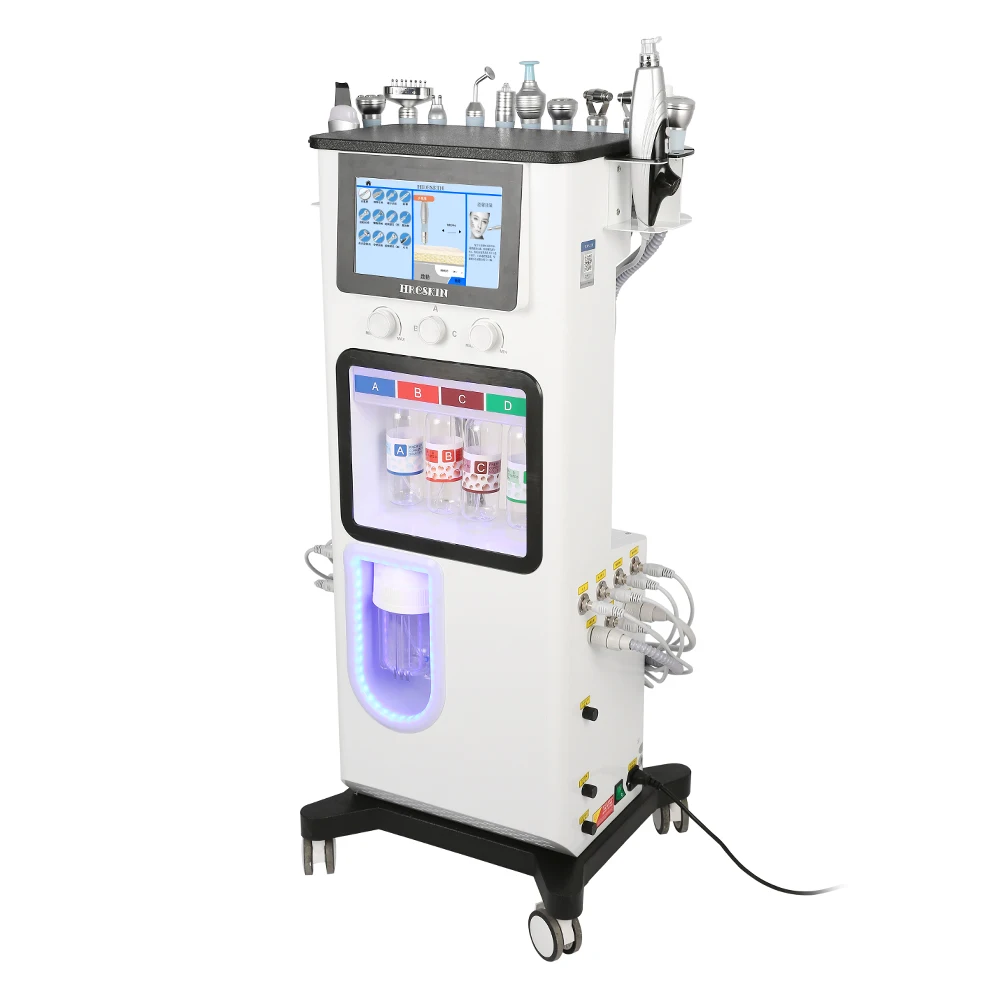 Professional 13 in 1 Microdermabrasion Machine Diamond Skincare Skin Polishing Hydro Dermabrasion Facial Machine