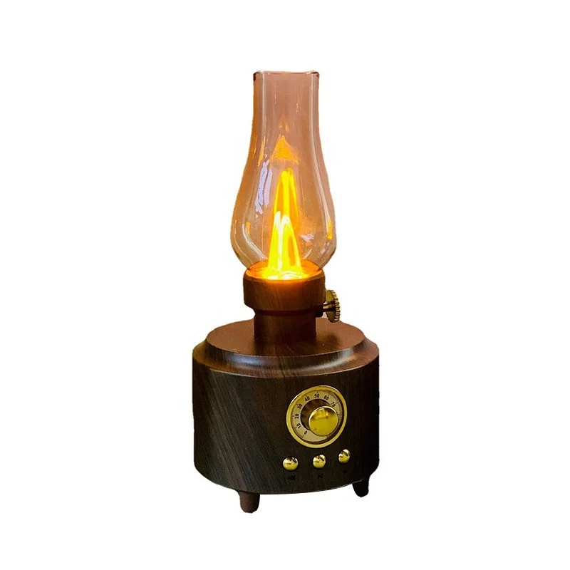 C210 mini oldschool boombox camping light led portable antique decorative oil lamp vintage style retro kerosene lamp speaker