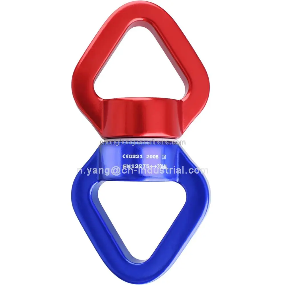 4.94 oz Safest Rotational Climbing Rope Devices Hanging Hook Accessory 30KN Tree Swing Swivel Spinner for Web Tree Swing Setting