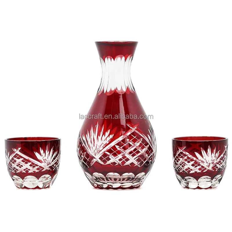 200ml mini Japanese glass wine bottle sake bottle glass decanter with cup set