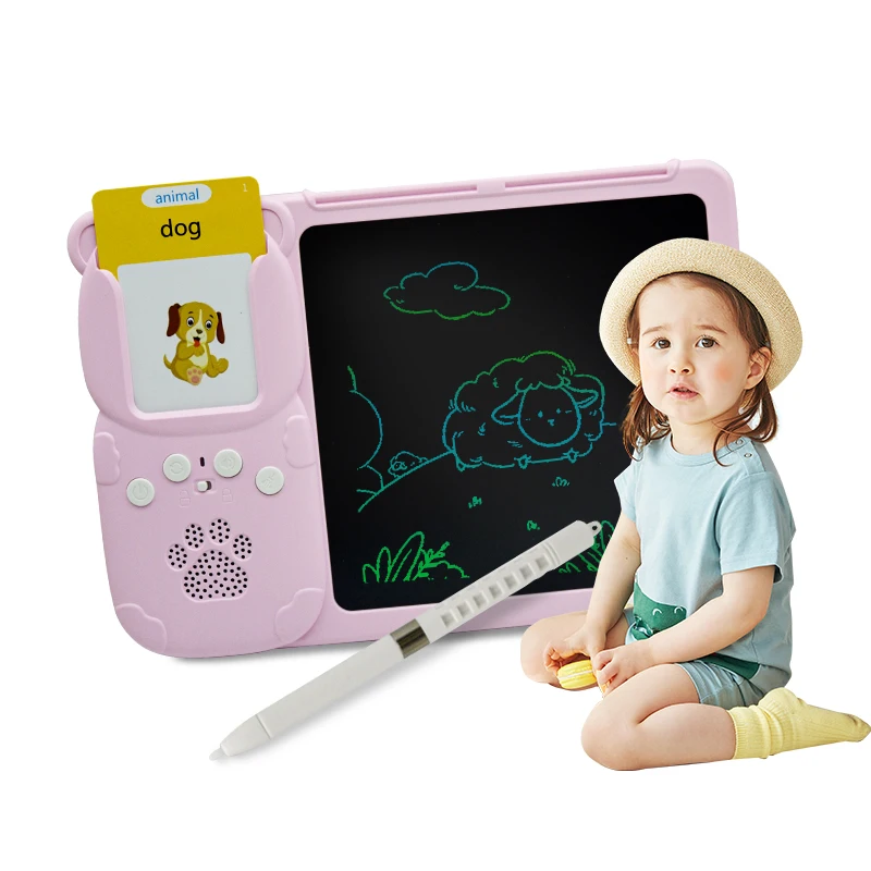 Learning Interactive 112 Pcs Cards 224 Words Enlightenment Toy Smart Puzzle Bilingual 2 In 1 Preschool Sight Voice Portable
