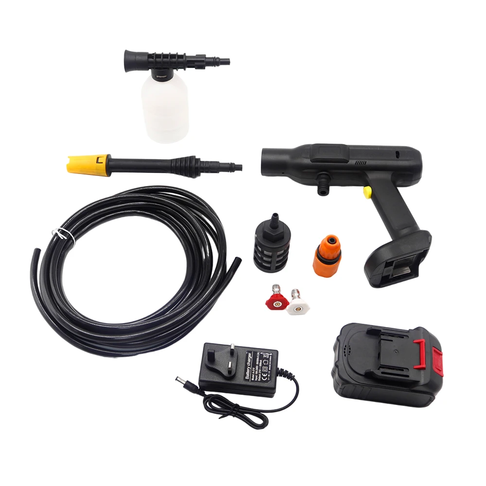 Portable replaceable nozzle wireless handheld lithium battery car cleaning gun