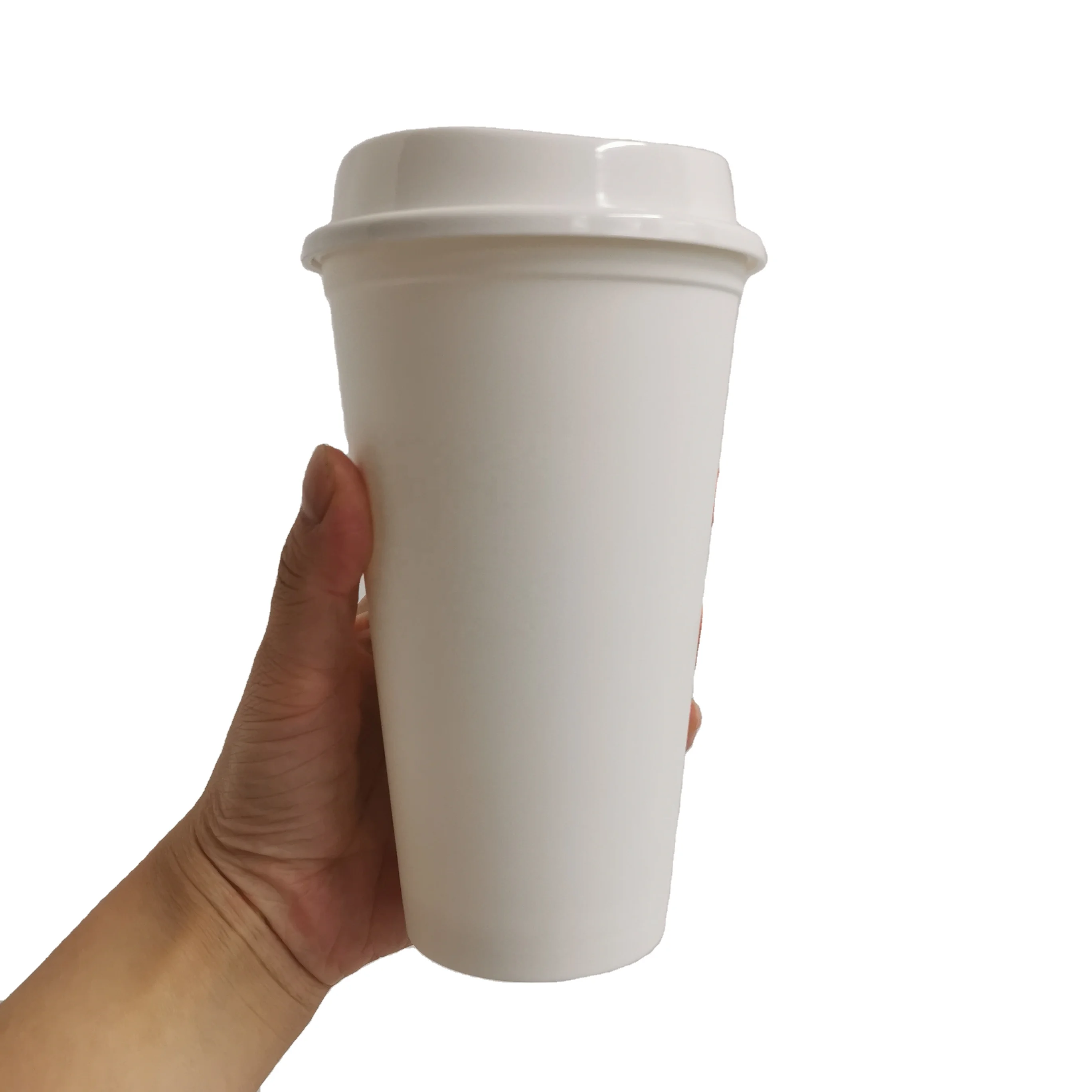 New  Reusable Cups Recyclable Grande 16 OZ Plastic Travel To Go Coffee Cups