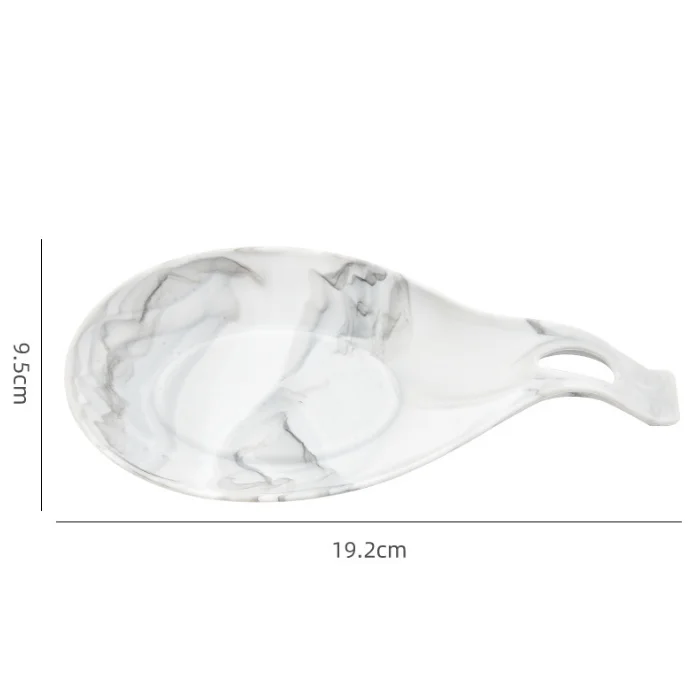 YDS Marble Food Grade Silicone Place Spoon Pad for Spoon Pad for Kitchen Hot Pad for Home Spoon Holder
