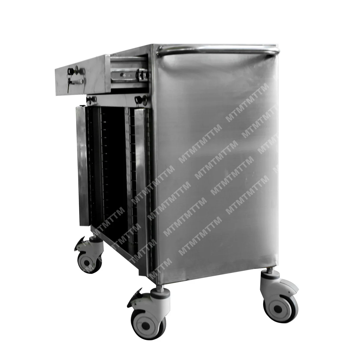 medical patient file record trolley history file cart with 2 rows and 50 shelves