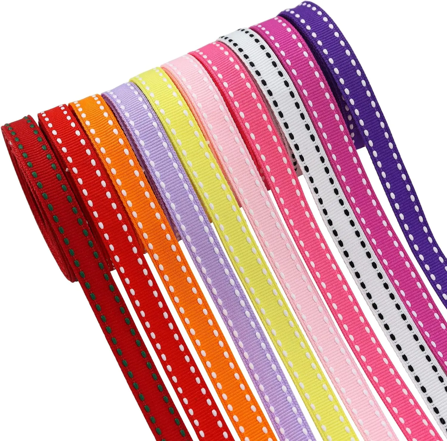 22mm White Jump Point Grosgrain Ribbons Gift Wrapping Craft Party Wedding Birthday DIY Bow Hair Headband Accessories Ribbon