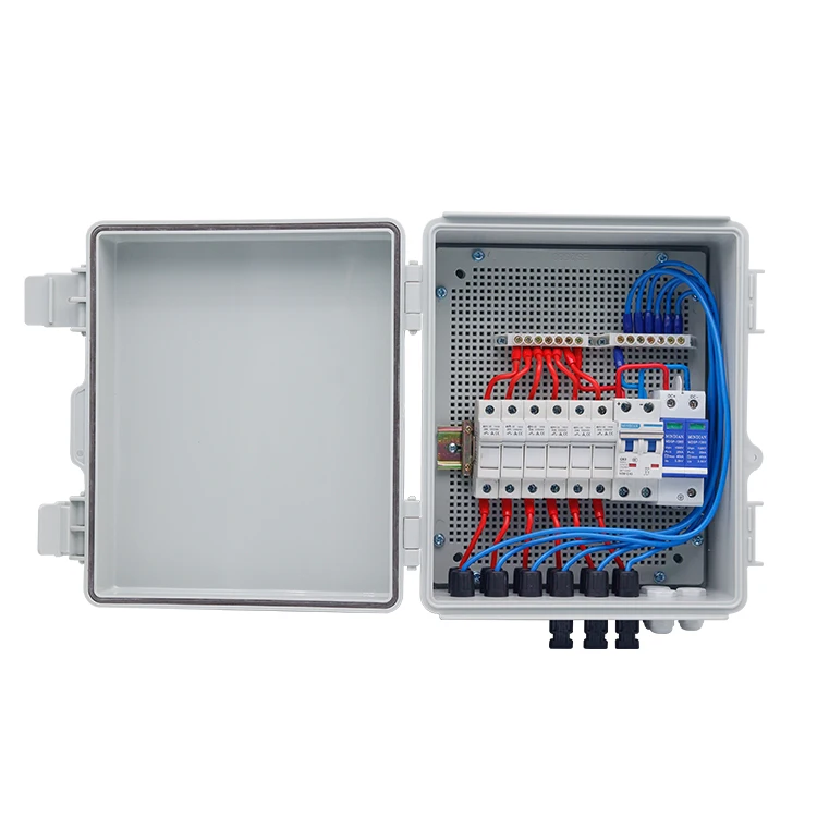 Комбинер для струн Mordeday 5 лет 6 солнечных батарей 1out 600 В 10A 60A IEC62109 IEC61439 IP66 TUV CB