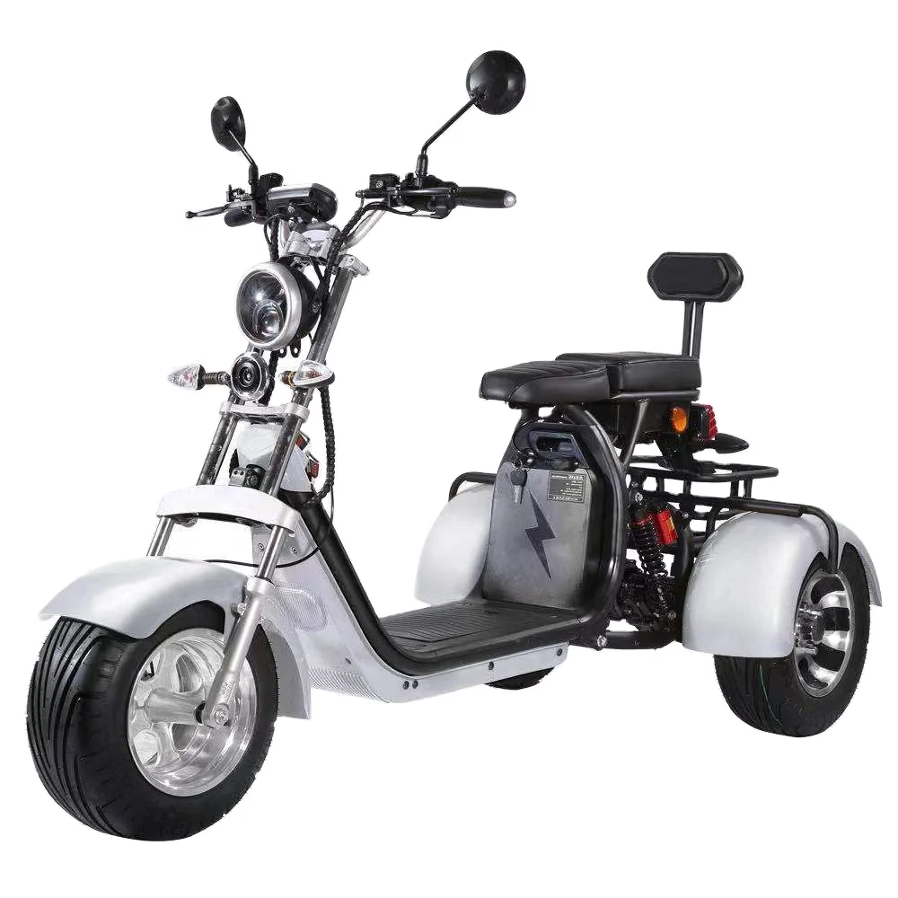 New EEC COC citycoco 2000W Europe stock electric scooter with fat bicycle tire 3 wheel 60V 40ah Battery E scooter