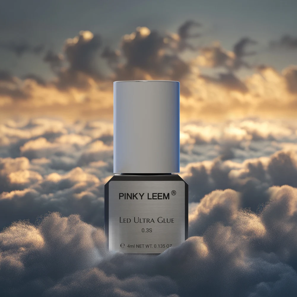 Pinky Leem 0.3s Super Fast Dry UV LED Eyelash Extension Glue 5ml Clear UV Lash Glue 10 Weeks Long Retention LED Eyelash Adhesive
