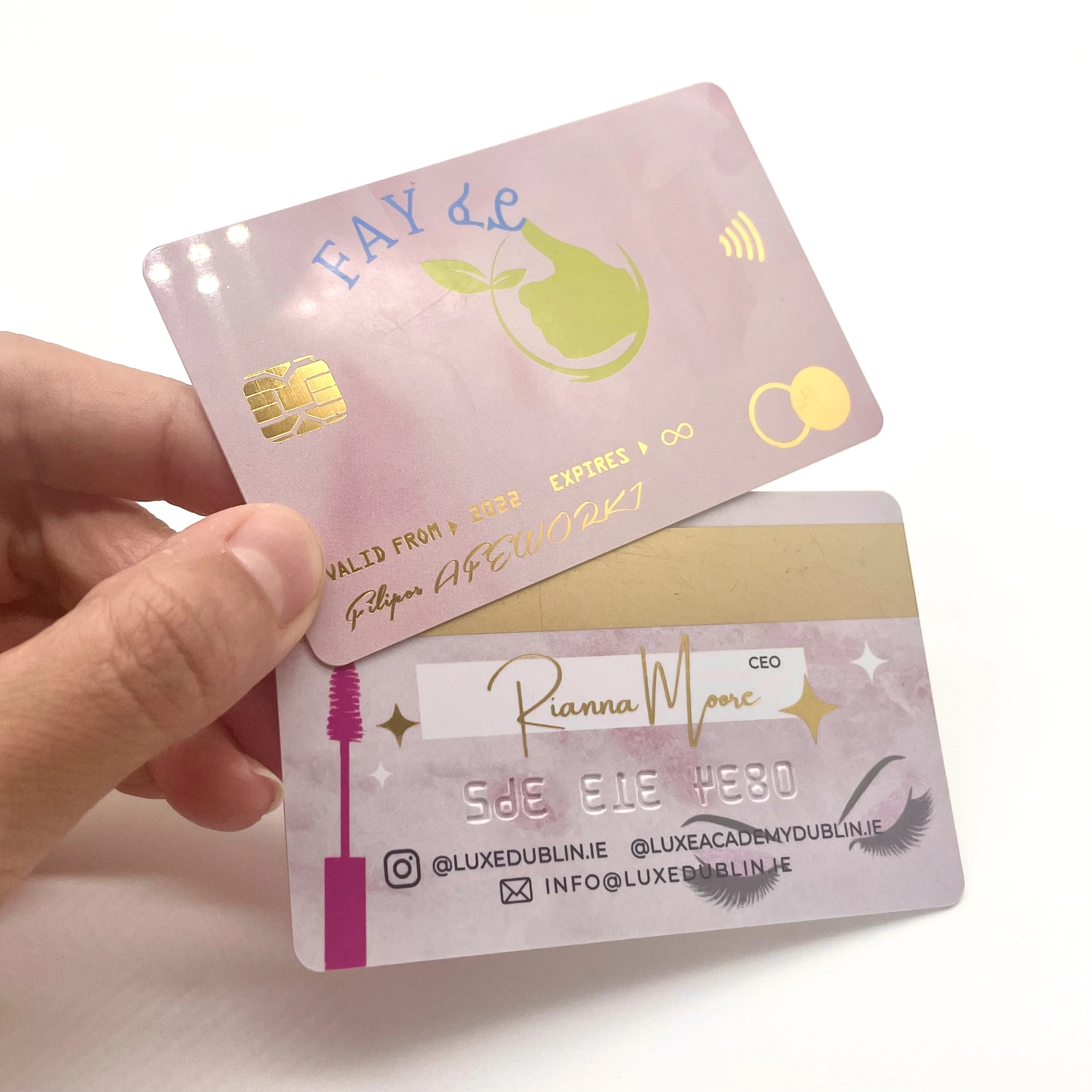 2024 Custom Credit Card Style PVC Name Card Business Card Printing with Embossed Number