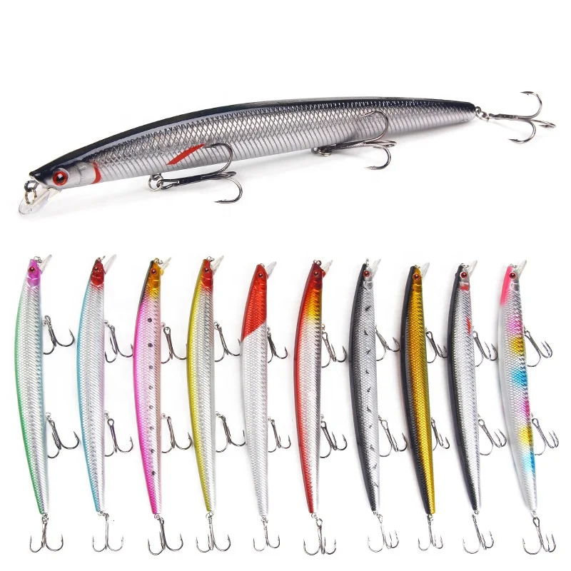 Newbility 180mm 23g Floating Trout Minnow Jerkbait Hard Plastic Fishing Lure